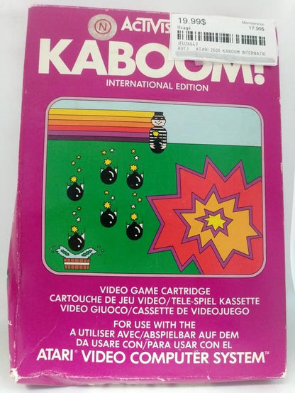 ATARI 2600 KABOOM! INTERNATIONAL EDITION (COMPLETE IN BOX)