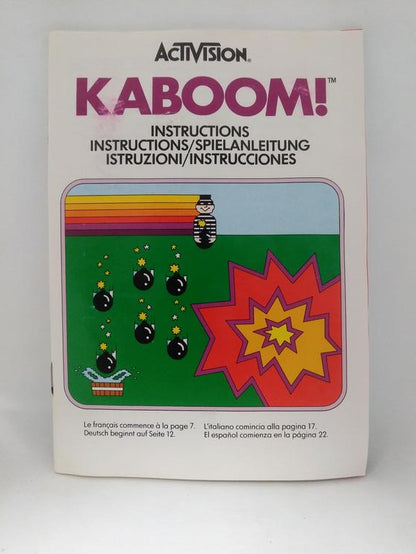 ATARI 2600 KABOOM! INTERNATIONAL EDITION (COMPLETE IN BOX)