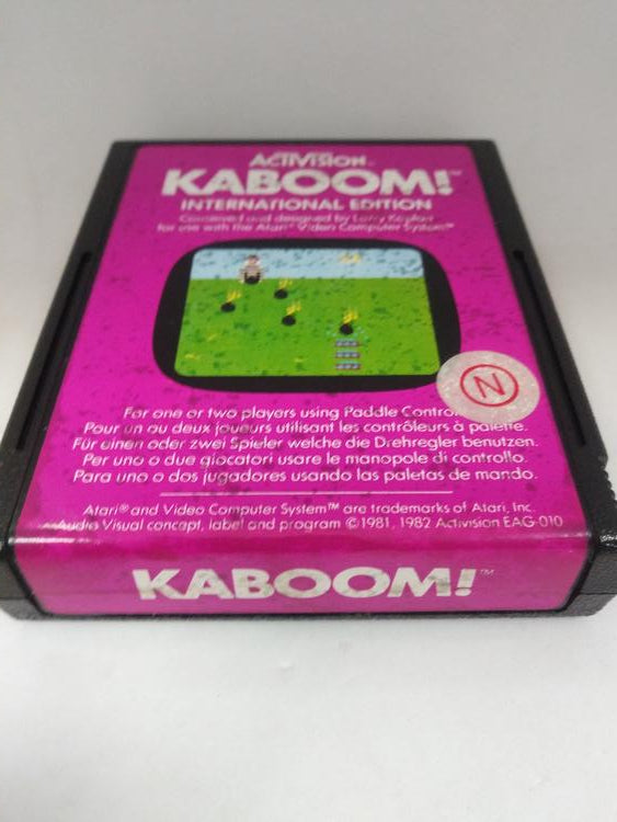 ATARI 2600 KABOOM! INTERNATIONAL EDITION (COMPLETE IN BOX)