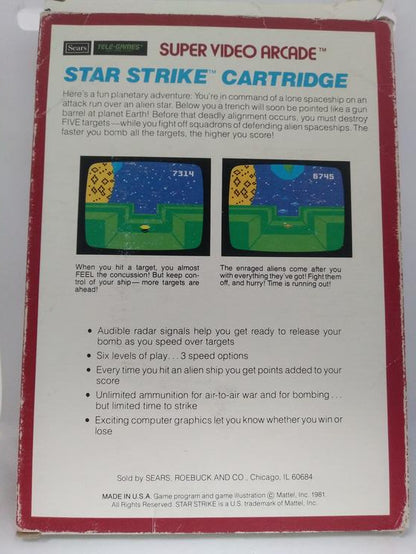 SEARS TELE-GAMES STAR STRIKE (COMPLETE IN BOX)