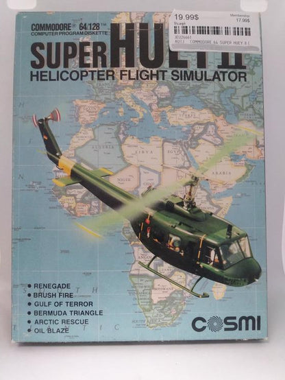 COMMODORE 64 SUPER HUEY II (COMPLETE IN BOX)