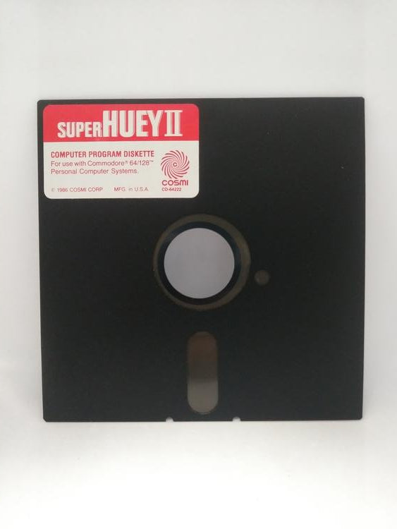 COMMODORE 64 SUPER HUEY II (COMPLETE IN BOX) (usagé)
