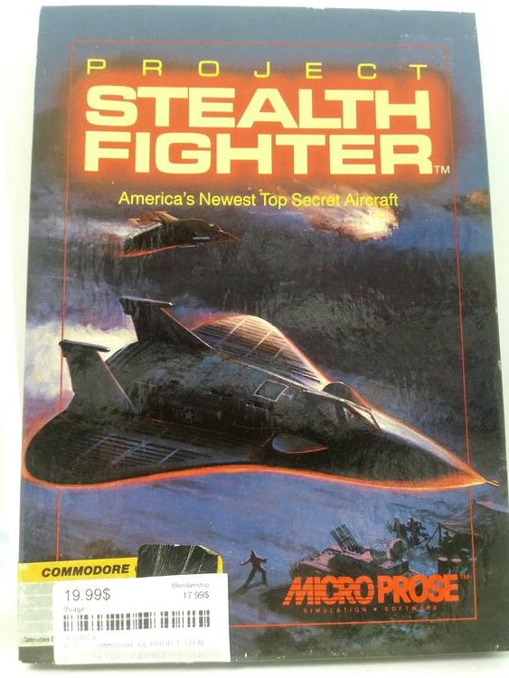 COMMODORE 64 PROJECT STEALTH FIGHTER (COMPLETE IN BOX)