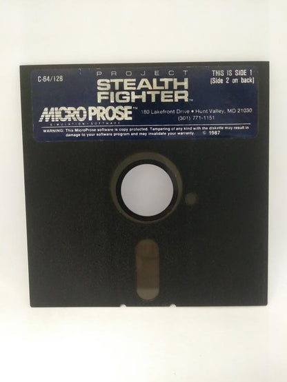 COMMODORE 64 PROJECT STEALTH FIGHTER (COMPLETE IN BOX) (usagé)