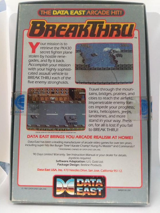 COMMODORE 64 BREAKTHRU (COMPLETE IN BOX)