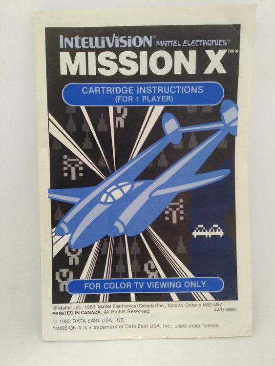 INTELLIVISION MISSION X (COMPLETE IN BOX) (usagé)