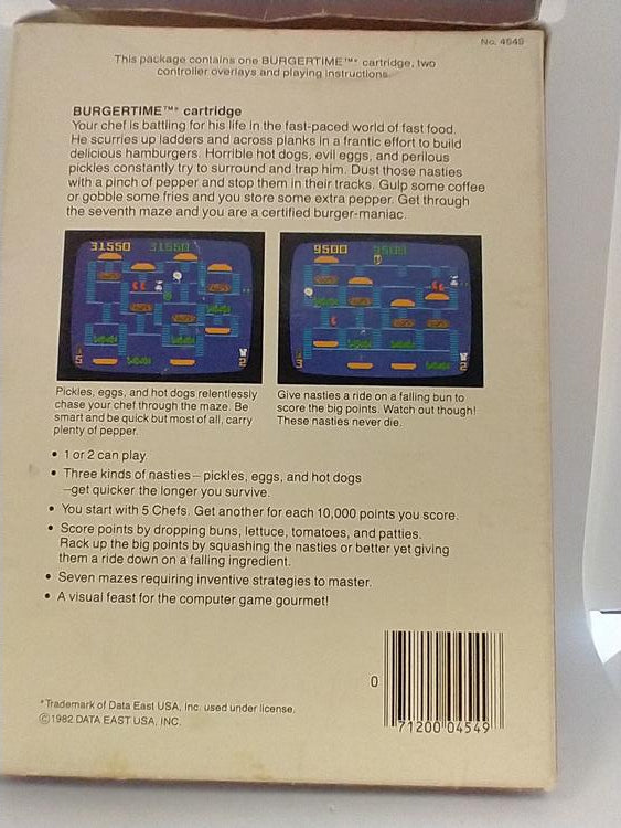 INTELLIVISION BURGERTIME (COMPLETE IN BOX) (usagé)