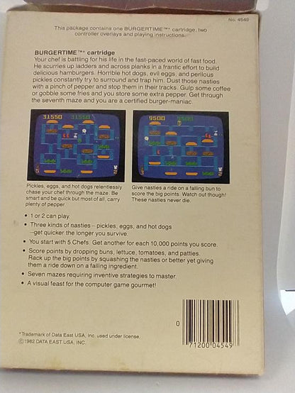 INTELLIVISION BURGERTIME (COMPLETE IN BOX) (usagé)