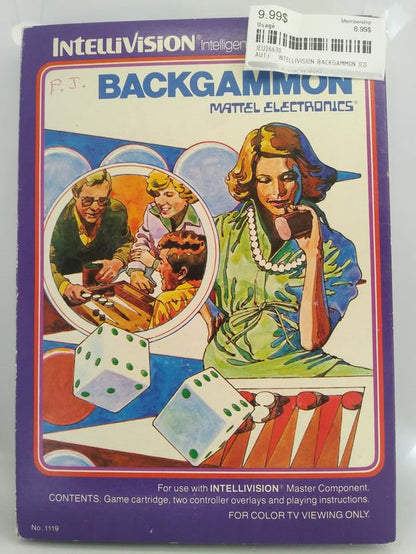 INTELLIVISION BACKGAMMON (COMPLETE IN BOX)