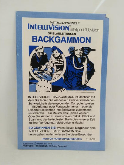 INTELLIVISION BACKGAMMON (COMPLETE IN BOX)