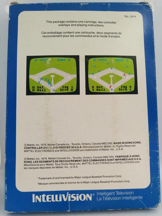 INTELLIVISION MAJOR LEAGUE BASEBALL (COMPLETE IN BOX)