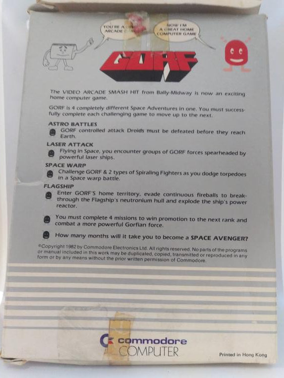COMMODORE VIC-20 GORF (WITH BOX) (usagé)