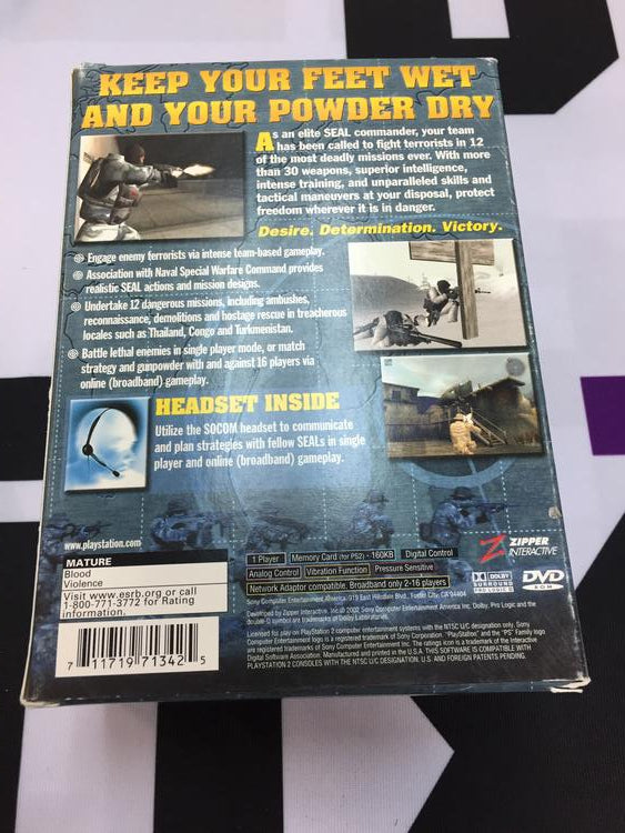 SOCOM US NAVY SEALS HEADSET BUNDLE (COMPLETE IN BOX) (usagé)