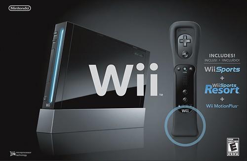 NINTENDO WII MODEL BLACK WII SPORTS BUNDLE (COMPLETE IN BOX) (usagé)
