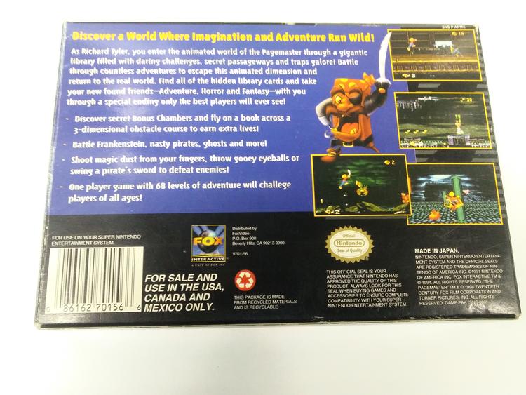 THE PAGEMASTER (WITH BOX) (usagé)