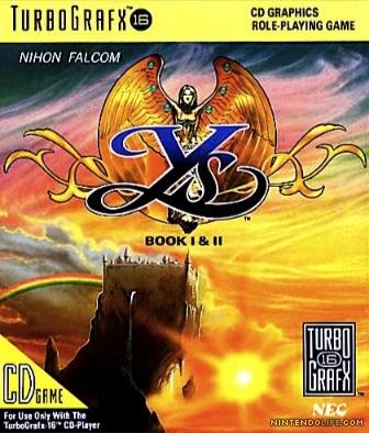 TURBOGRAFX-16 YS BOOK I & II (COMPLETE IN BOX)