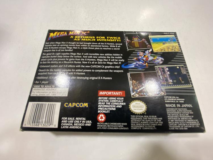MEGA MAN X2 (COMPLETE IN BOX) (usagé)