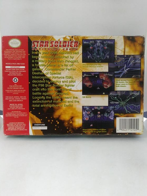 STAR SOLDIER VANISHING EARTH (COMPLETE IN BOX) (usagé)