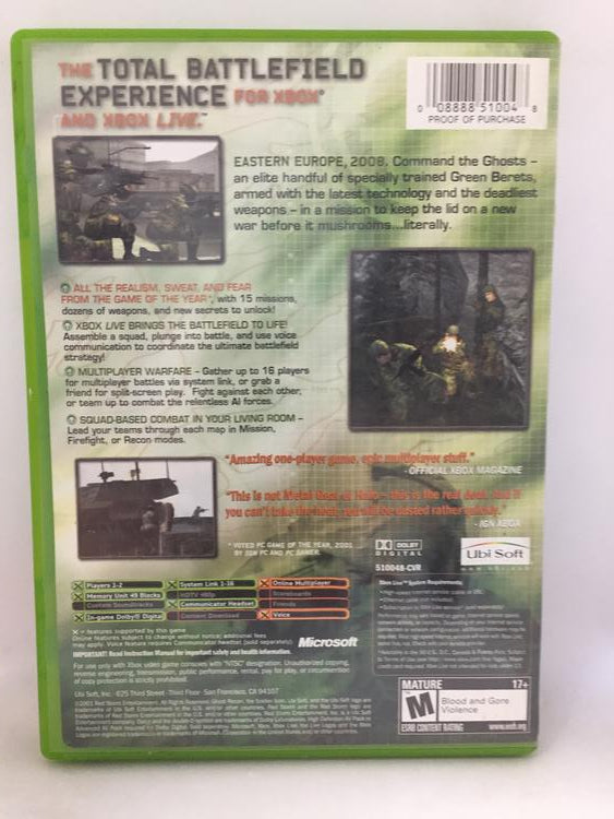 TOM CLANCY'S GHOST RECON PLATINUM HITS (WITH BOX)