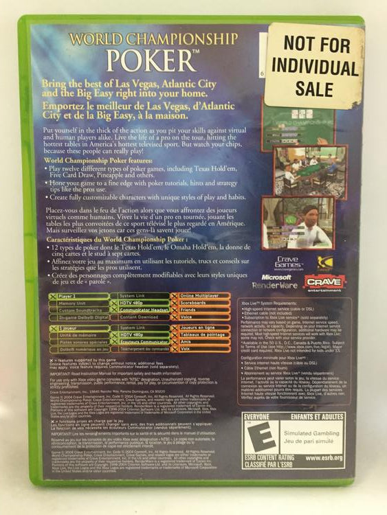 WORLD CHAMPIONSHIP POKER (WITH BOX)