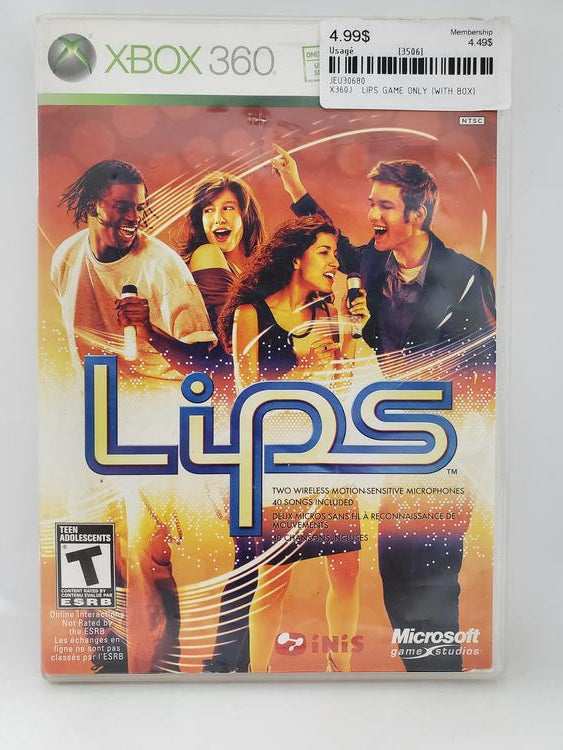 LIPS GAME ONLY (WITH BOX) (usagé)