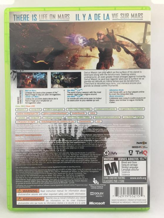 RED FACTION ARMAGEDDON (COMPLETE IN BOX) (usagé)