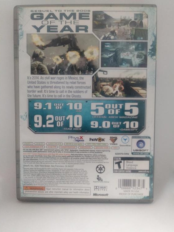TOM CLANCY'S GHOST RECON ADVANCED WARFIGHTER 2 PLATINUM HITS (COMPLETE IN BOX)