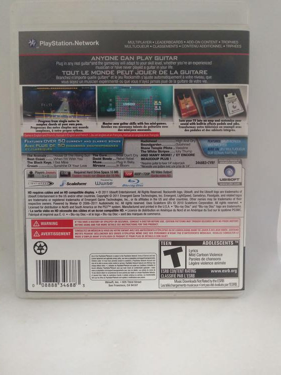 ROCKSMITH GAME ONLY (WITH BOX) (usagé)