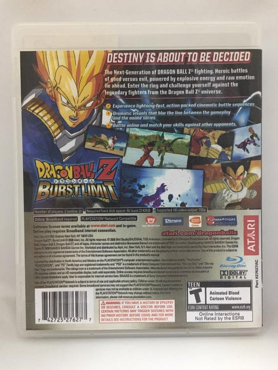 DRAGON BALL Z BURST LIMIT (NON-ORIGINAL PRINT)