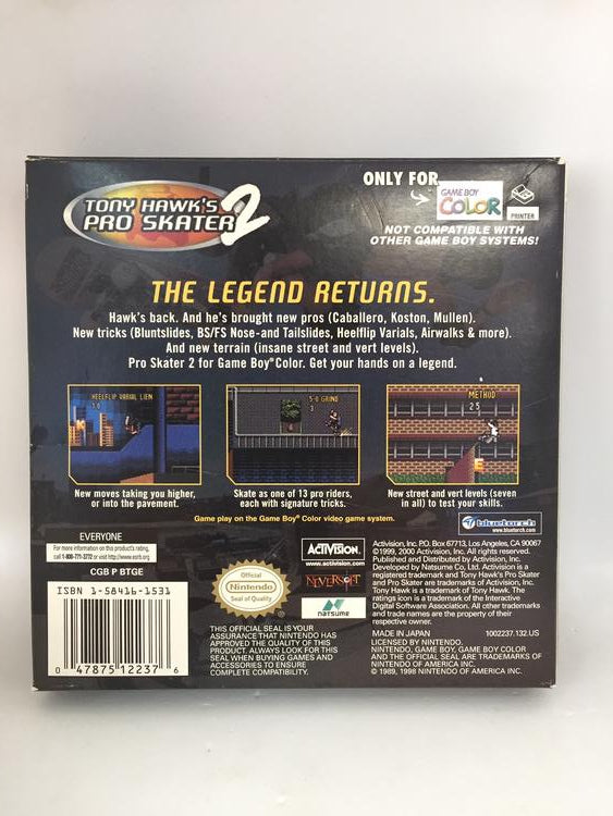 TONY HAWK'S PRO SKATER 2 (COMPLETE IN BOX)