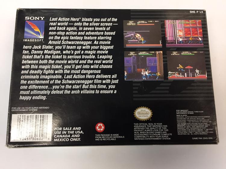 LAST ACTION HERO (COMPLETE IN BOX)