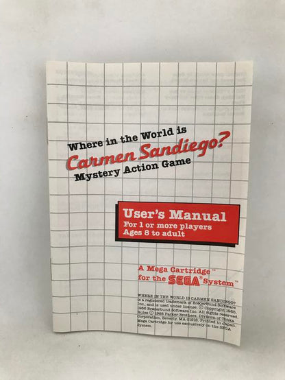 WHERE IN THE WORLD IS CARMEN SANDIEGO ? (COMPLETE IN BOX) (usagé)