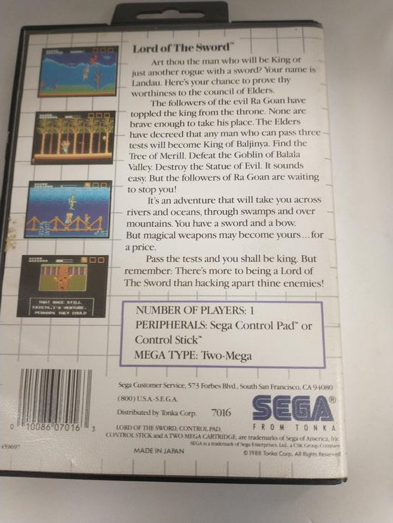 LORD OF THE SWORD (WITH BOX) (usagé)