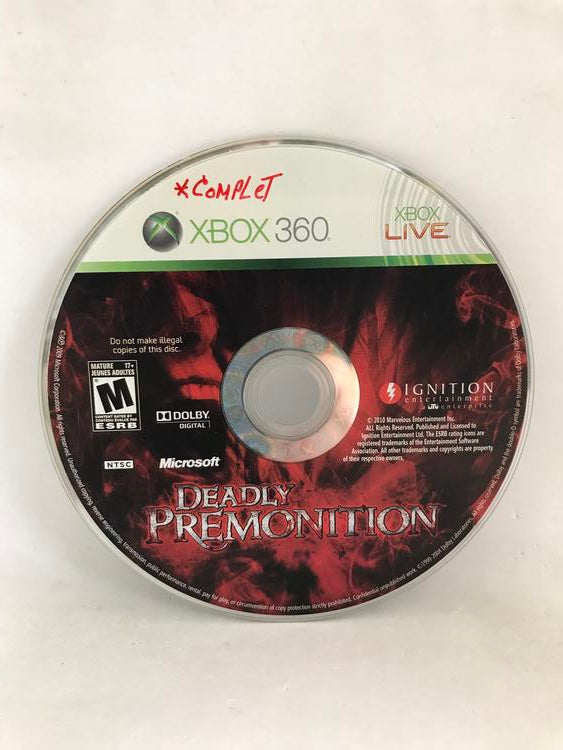 DEADLY PREMONITION (NON-ORIGINAL PRINT)