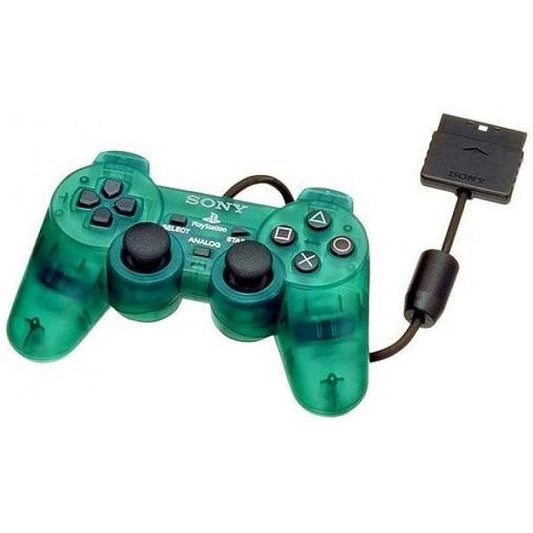 CONTROLLER CLEAR GREEN SONY WITH JOYSTICK (PS1)