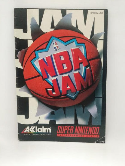 SNES NBA JAM INSTRUCTION BOOKLET ENGLISH