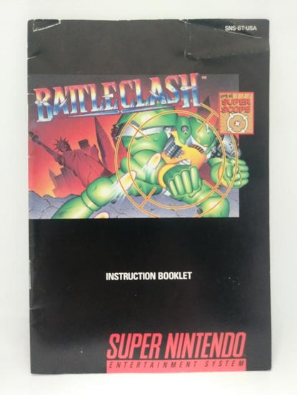 SNES BATTLECLASH INSTRUCTION BOOKLET ENGLISH