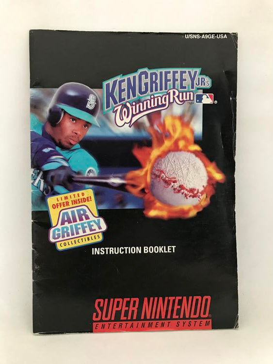 SNES KEN GRIFFEY JR'S WINNING RUN INSTRUCTION BOOKLET ENGLISH (usagé)