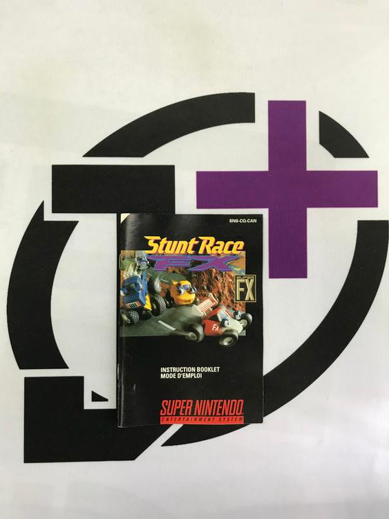 SNES STUNT RACE FX INSTRUCTION BOOKLET BILINGUAL (usagé)