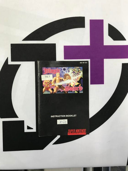 SNES MAGIC SWORD INSTRUCTION BOOKLET ENGLISH (usagé)