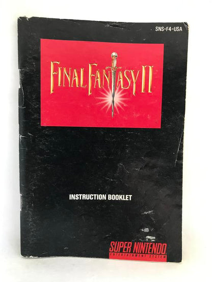 SNES FINAL FANTASY II INSTRUCTION BOOKLET ENGLISH