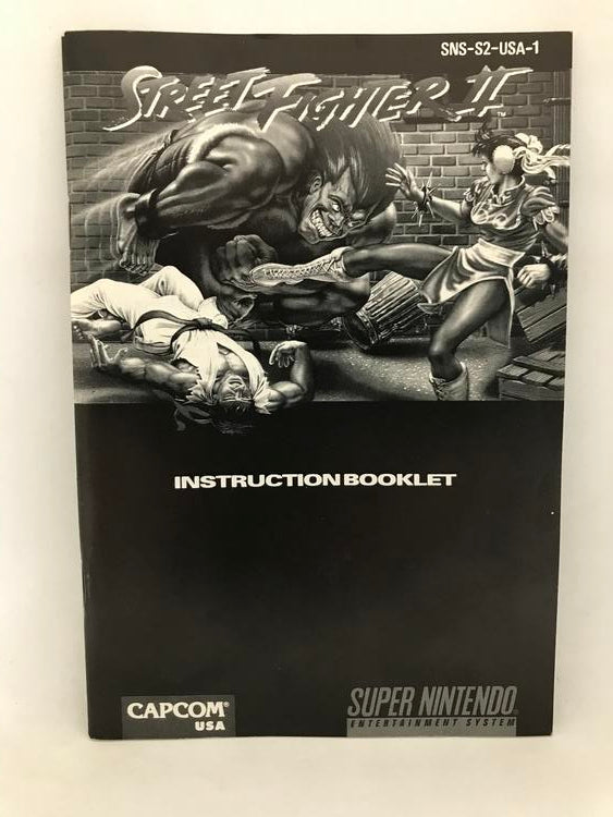 SNES STREET FIGHTER II INSTRUCTION BOOKLET ENGLISH