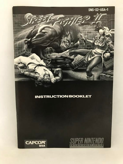 SNES STREET FIGHTER II INSTRUCTION BOOKLET ENGLISH