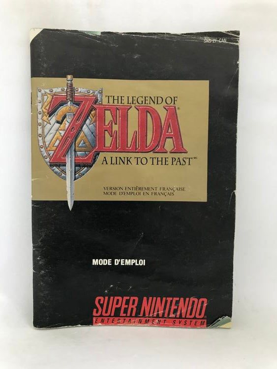 SNES THE LEGEND OF ZELDA A LINK TO THE PAST INSTRUCTION BOOKLET FRENCH (usagé)