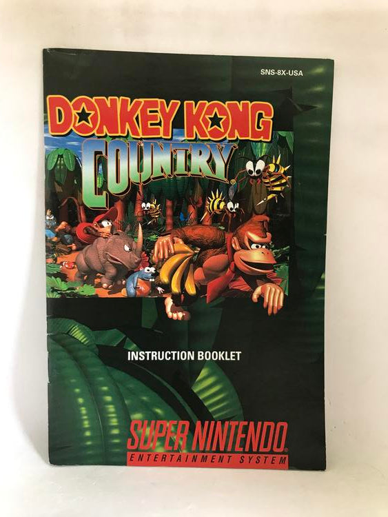 SNES DONKEY KONG COUNTRY INSTRUCTION BOOKLET ENGLISH