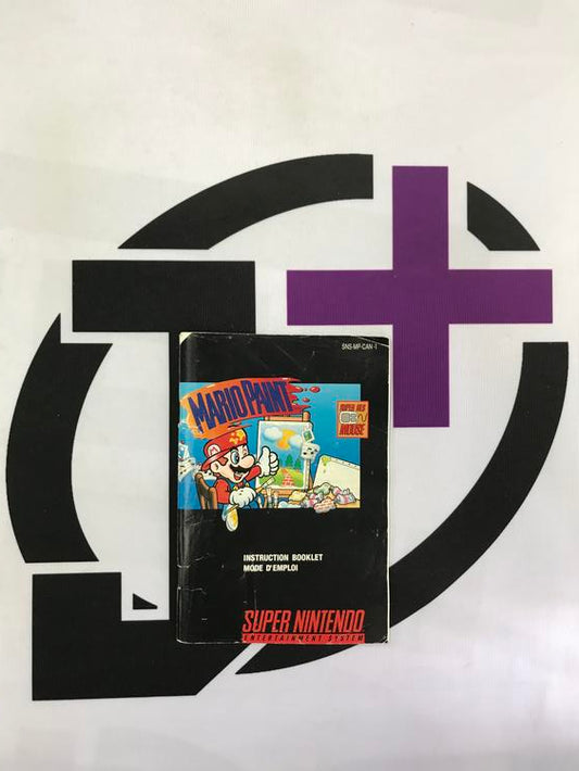 SNES MARIO PAINT INSTRUCTION BOOKLET BILINGUAL (usagé)