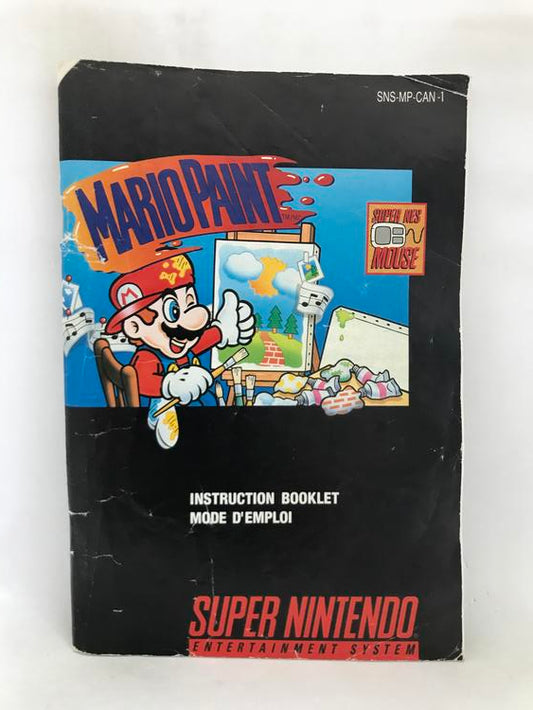SNES MARIO PAINT INSTRUCTION BOOKLET BILINGUAL (usagé)