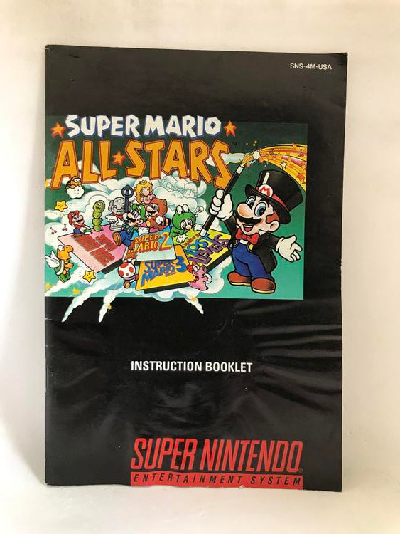 SNES SUPER MARIO ALL-STARS INSTRUCTION BOOKLET ENGLISH