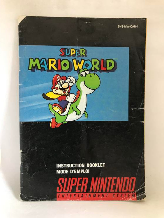 SNES SUPER MARIO WORLD INSTRUCTION BOOKLET BILINGUAL (usagé)