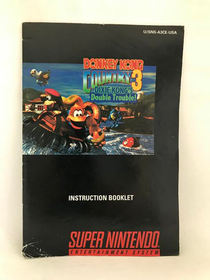 SNES DONKEY KONG COUNTRY 3 INSTRUCTION BOOKLET ENGLISH